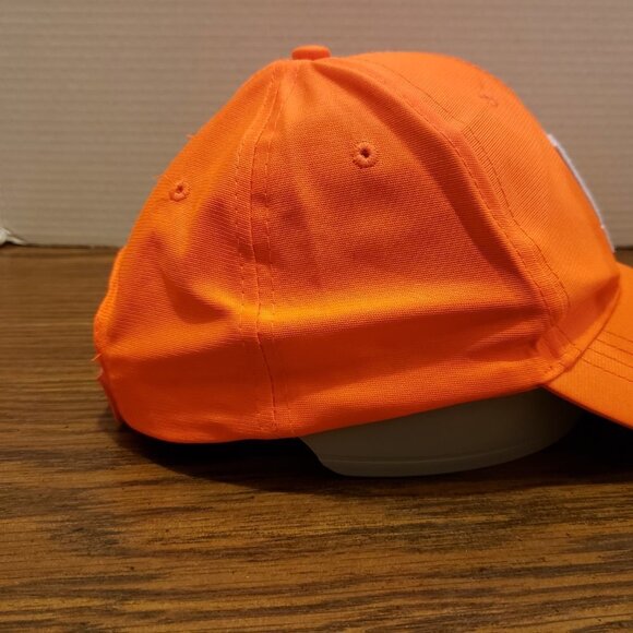 Paramount Outdoors Neon Bright Orange M Logo Strapback Hunting Hat Cap - Picture 5 of 7